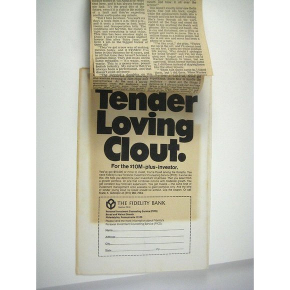 Bette Davis In Person Film Program 1974 Newspaper Clip About Eve Human Bondage - Picture 6 of 6